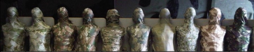 The ten different camouflage patterns tested by DSTL